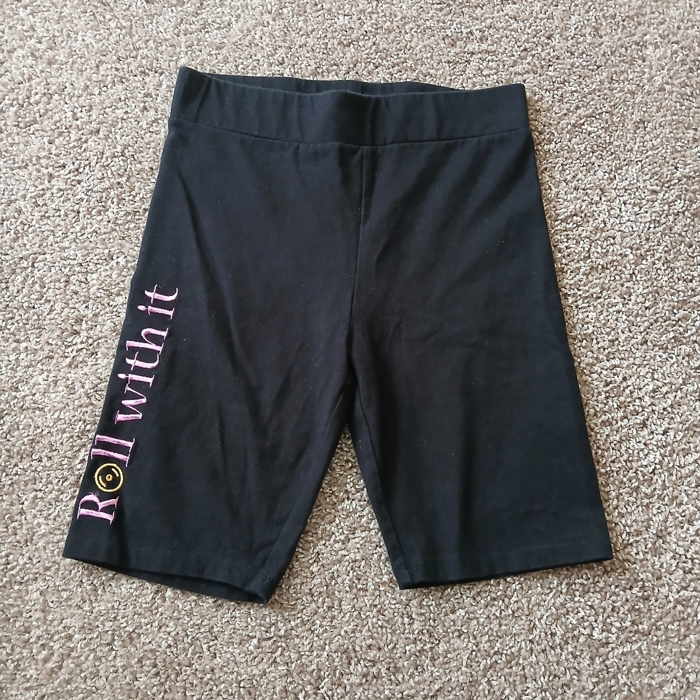 🧚‍♀️Forever 21 x Moxi Skates "Roll With It" Biker Shorts Black BNWOT
